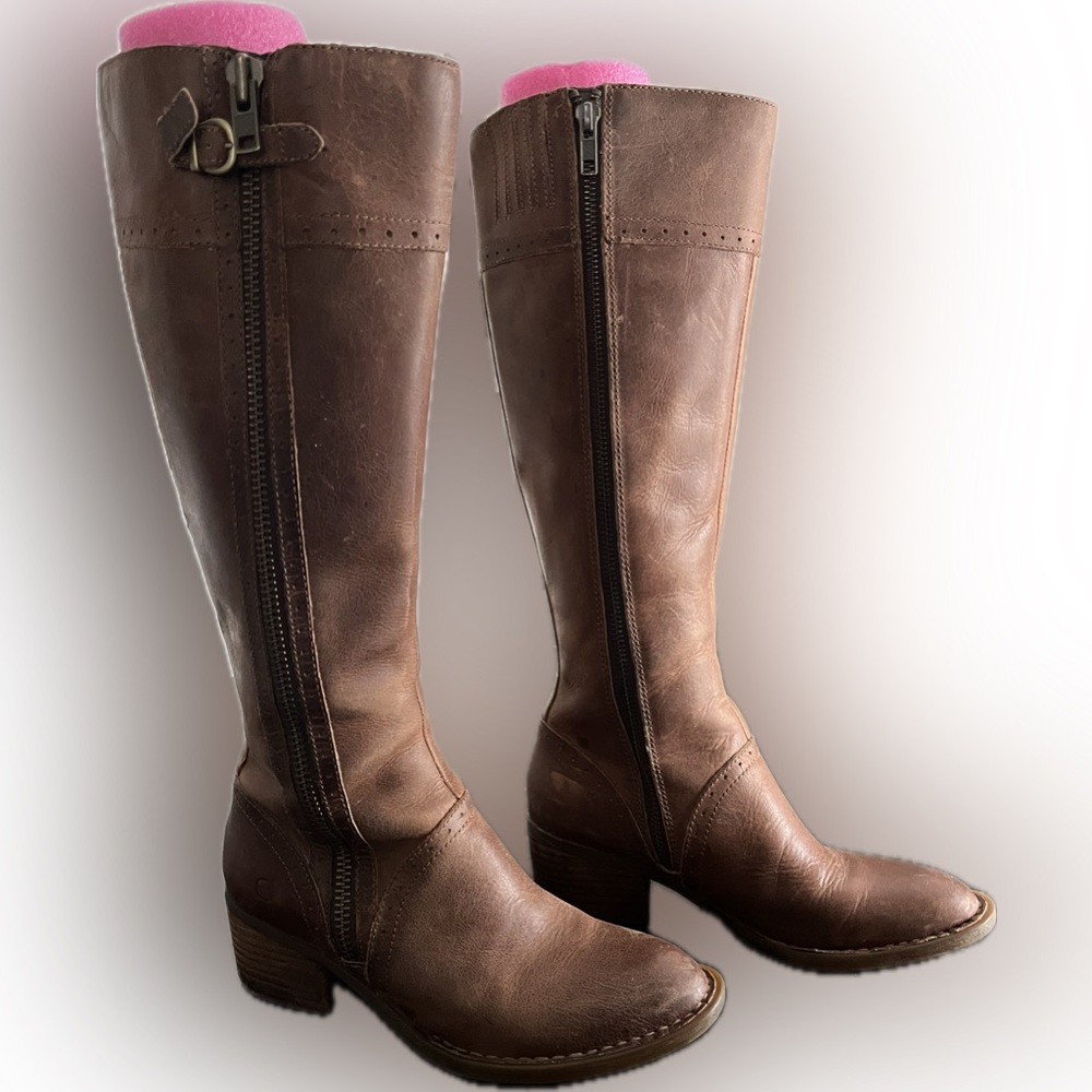 Born Poly High Knee Leather Boots